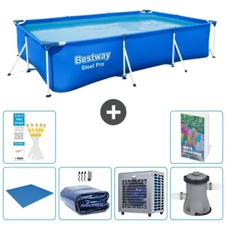 Bestway Steel Pro Rechteckig - 300x201x66 cm - 7-teilig S124 - Blau