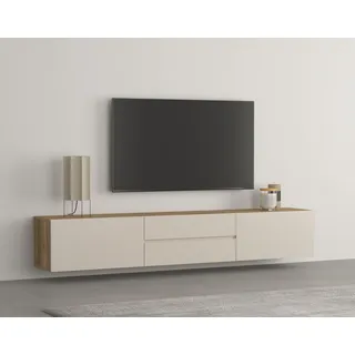 otto home Lowboard »Criss, Breite 200 cm, moderne grifflose TV-Kommode« TV-Kommode, TV-Schrank, hängend und stehend montierbar