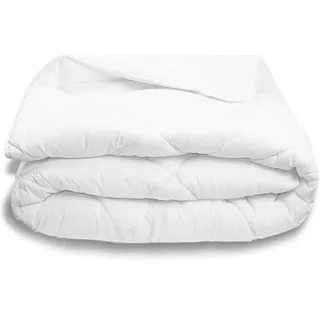 ZOLLNER Ganzjahresdecke in 155x220 cm - hautfreundliche und atmungsaktive Tagesdecke - mit Rautensteppung - Füllung aus Polyester - waschbar bis 95°C - Hotelqualität - Oeko Tex® Zertifiziert