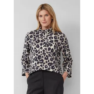 s.Oliver Scuba Sweatshirt Leo-Print Grau 42