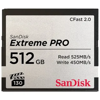 SanDisk Extreme PRO R525/W450 CFast 2.0 CompactFlash Card 512GB (SDCFSP-512G-G46D)