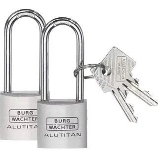 Burg Wächter Burg Wächter, 36141 Vorhängeschloss, 20.90 mm gleichschließend Aluminium Schlüsselschloss