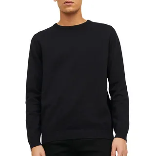 JACK & JONES JJEBASIC KNIT CREW NECK Schwarz M