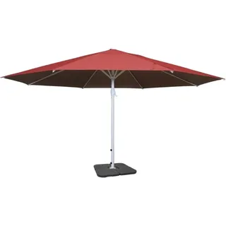 MCW Sonnenschirm Carpi II Ø 5m Rot mit Ständer