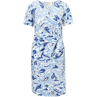 Cartoon Casual-Kleid mit Muster Blau/Weiß 40
