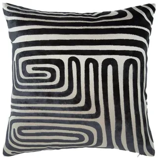 Kissenhülle , Grau , Textil , Ornament , 45x45 cm , Heimtextilien, Bezüge, Kissenbezüge