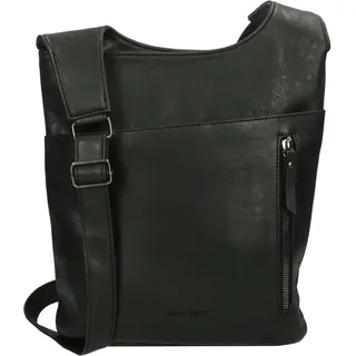 Damen Tasche Umhängetasche Beuteltasche Hobo Handtasche Crossover Leder Optik Schwarz01 - Schwarz