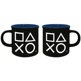 Playstation-Tasse (Controller-Design), Lagerfeuer-Tasse, Kaffeetasse, Playstation-Zubehör, tolles Geschenk für Gamer – offizielles Merchandise, White