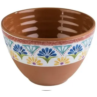 APS 84687 Schale „Arabesque“, Melamin Schale 10 cm Durchmesser, Höhe 6 cm, Innen Dekor: Spanisches Design, Außen Dekor: Terrakottaoptik, 0,2 Liter