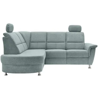 Livetastic Ecksofa , Blau , Textil , Uni , Ottomane links, L-Form , 231x184 cm , Made in Eu , Relaxfunktion, Rücken echt, USB-Anschluss, Herz-Waage-Funktion, USB-C-Anschluss , Wohnzimmer, Sofas & Couches, Wohnlandschaften, Ecksofas