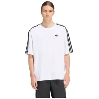 Adidas Originals Adicolor 3 Stripes Oversized Kurzarm-t-shirt - White - XS