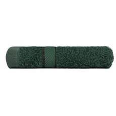 Brentfords Luxuriöses Waschlappen, 100% Baumwolle, saugfähig, mit Rand, schnelltrocknend, Einzelpackung, 30 x 30 cm, Waldgrün