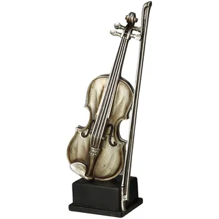 Ambiente Haus Geige Figur L 33 cm silber