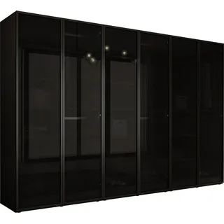 Kleiderschrank, Graphitschwarz, 3 x 100 x 200 x 51 cm - Schwarz