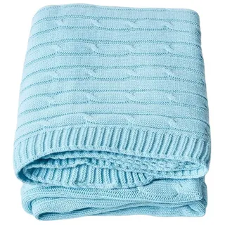 Homescapes Strickdecke 130/170 cm, Baumwolle mit Zopfmuster , Textil , Uni , Rechteckig , 130x170 cm , Oeko-Tex® , Heimtextilien, Wohntextilien, Decken