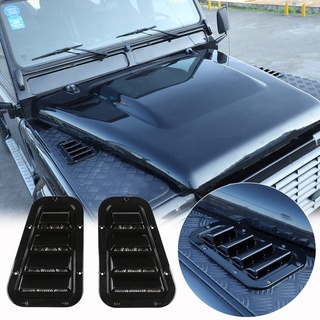 DIYUCAR 1 Paar Auto Front Motorhaube Entlüftungen Haube Seitenverkleidung Abdeckung Stahl Luftstrom Ansaugschaufel Entlüftung Schneedecke Fit für LR Defender 90 110 2004–2019