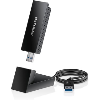 Netgear Nighthawk USB WLAN Stick WiFi 6E USB 3.0 USB Adapter (A8000) | AXE3000 Internet Stick Tri-Band Wireless Gigabit Speed (bis zu 3 Gbit/s) | neues 6 GHz Band | für Windows PC