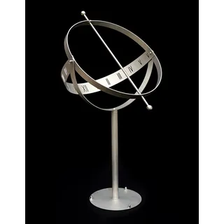 DanDiBo Sonnenuhr Edelstahl für den Garten 90 cm Rostfrei 96208 mit Säule Ausrichtbar Wetterfest Gartenuhr Modern Metall - Silber