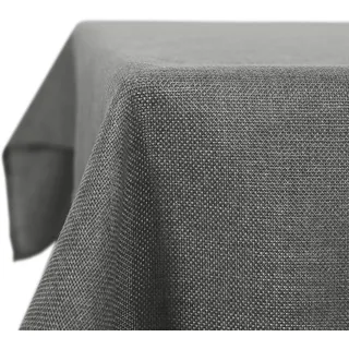 Deconovo Tischdecke Abwaschbar Leinenoptik Lotuseffekt Tischwäsche Wasserabweisend Tischtuch 200x150 cm Grau