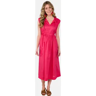 Sommerkleid LIEBLINGSSTÜCK, Damen, Gr. 42, N-Gr, rot, Obermaterial: 100% Baumwolle, clean, unifarben, figurumspielend ca. Mitte Wade, V-Ausschnitt, Kleider Sommerkleid, mit Tunnelzugbändchen in der Taille