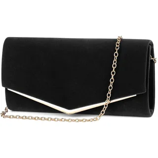BAIGIO Abendtasche Damen Glitzer Damen Clutches Schwarz Brauttasche Elegante Clutch Schultertasche Tasche für Hochzeit Party Cocktail