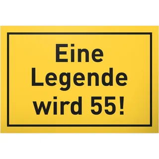 DankeDir! Legende wird 55 - Schild 30 x 20 cm - Geschenkidee Partydeko Geburtstagsdeko Geburtstagskarte - 55. Geburtstag Geschenk Männer Geburtstagsgeschenk Freund 55 Jahre 55er