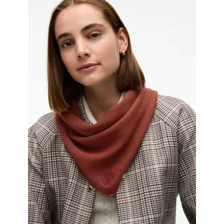 Tommy Hilfiger Wollschal "TH SCRIPT TRIANGLE SCARF" dreieckig, mit Kaschmiranteil, mit Logostickerei, late summer rot