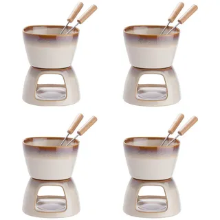 Butlers Schokoladen-Fondue (4er Set) Au Chocolat , Beige , Keramik , 133 cm , Geschirr, Kannen & Karaffen, Stövchen