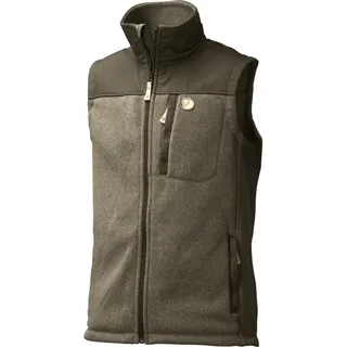 Fjällräven Buck Fleece Vest warme Weste Strick-Fleeceweste dark olive L 52/54