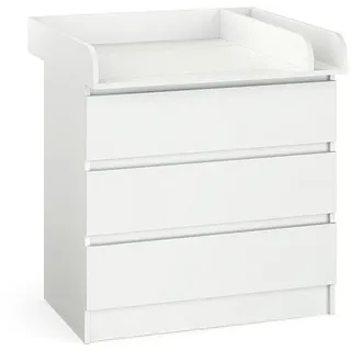Vicco Wickelkommode Emma Weiß 80 x 87 cm mit 3 Schubladen , Holzwerkstoff , Rechteckig , 80x87x76 cm , Babymöbel & Kindermöbel, Babyzimmer, Wickelkommoden & Zubehör, Wickelkommoden
