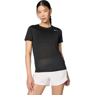 Nike Damen Df Rlgd Ss T-Shirt, Black/White, S