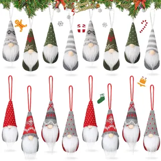 8 Stile Gnom Ornamente Weihnachtsbaum Hängende Gnom Ornamente Handgemachte Schwedische Tomte Dekorationen Plüsch Skandinavischen Santa Elf Hänge Puppen für Weihnachten Dekor