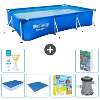 Bestway Steel Pro Rechteckig - 300x201x66 cm - 7-teilig S24 - Blau