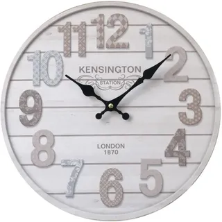 Mobili Rebecca Rebecca Mobili Wanduhr 33,8 cm 4/34/34 grau/weiß