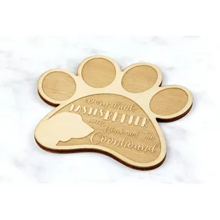 Schwarz-Lohfarbener Waschbärenhund, Black and Tan Coonhound - Tasse Untersetzer, graviert Untersetzer mit Hund, Geschenk für Hundeliebhaber von Art-Dog Marke