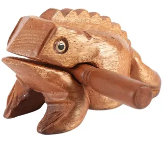 Holzfrosch, Feng Shui, Glücksfrosch, Holzfrosch, Guiro-Raspel, Musikinstrument, Klangblock, Heimbüro, Dekor (M: 8 cm)