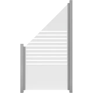 GROJA Sichtschutzzaun 90 x 180 cm Transparent Glas