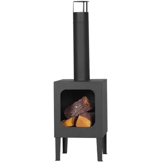 Markone Gartenkamin 200-1 (Unlackiert): 35 x 35 x 115 cm