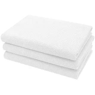 ZOLLNER Waffelpique Handtuchset 3-tlg. weiß
