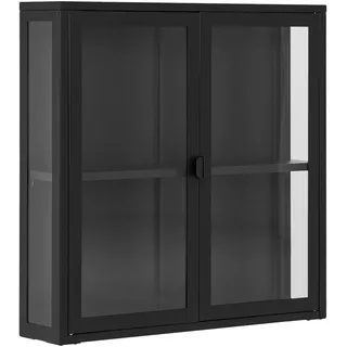 VCM Hängevitrine Brisbane 80 x 18 x 80 cm Schwarz