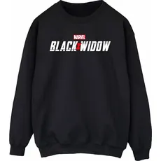 Marvel, Herren, Pullover, Black Widow Film Logo Baumwolle Sweatshirt, Schwarz, (5XL)