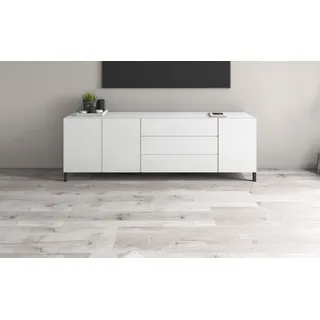 borchardt Möbel Sideboard 190 x 62 x 35 cm weiß (hochglanz)