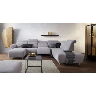 Home Affaire Wohnlandschaft Mikrofaser 2-Sitzer Silber
