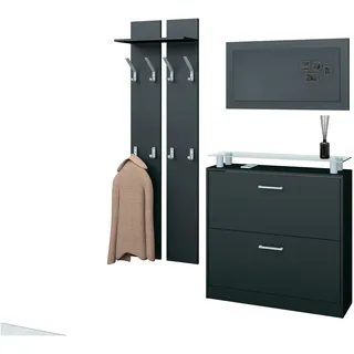 borchardt Möbel Garderoben-Set »Finn« Set, 3 Stk. tlg., schwarz