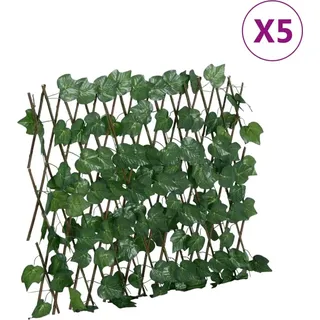 Rankgitter mit Künstlichem Weinlaub 5 Stk. Erweiterbar 190x60cm
