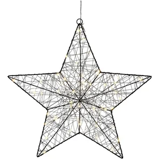 Dekostern CREATIV LIGHT "Weihnachtsstern, Weihnachtsdeko", schwarz, Ø:70cm, Metall, Dekosterne, Dekostern, aus Draht, mit 70 LED's, Ø 70 cm