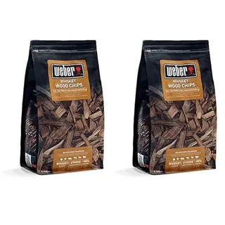 Weber Räucherchips (700g Packung) - Whiskey, aus Whiskeyfässern hergestellt, für Gemüse und alle Arten von Fleisch, EU-Produkt, nachhaltig gewonnen, FSC zertifiziertes Holz (FSC Mix) (17627)