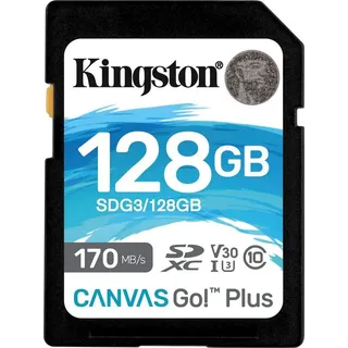 Kingston microSDXC Canvas Go! Plus 128 GB Class 10 UHS-I A2 V30 + SD-Adapter