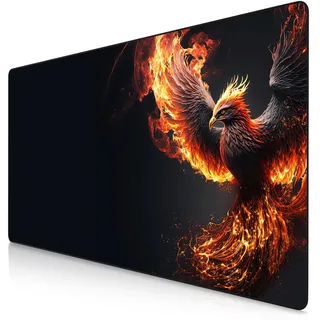 Titanwolf XXXL Übergröße Mauspad 1200x600mm, Gaming Mousepad Groß,120x60 cm Tischunterlage Large Size, verbessert Präzision und Geschwindigkeit XXXL, für Logitech Maus und Tastatur, Phoenix