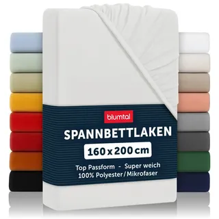 Blumtal Spannbettlaken 2er-Set 160/200/30 cm Naturfarben , Textil , Uni , 160x200 cm , Oeko-Tex® Standard 100 , Heimtextilien, Bettwäsche & Leintücher, Leintücher, Bettlaken